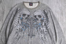 y2k design waffle textile L/S tee