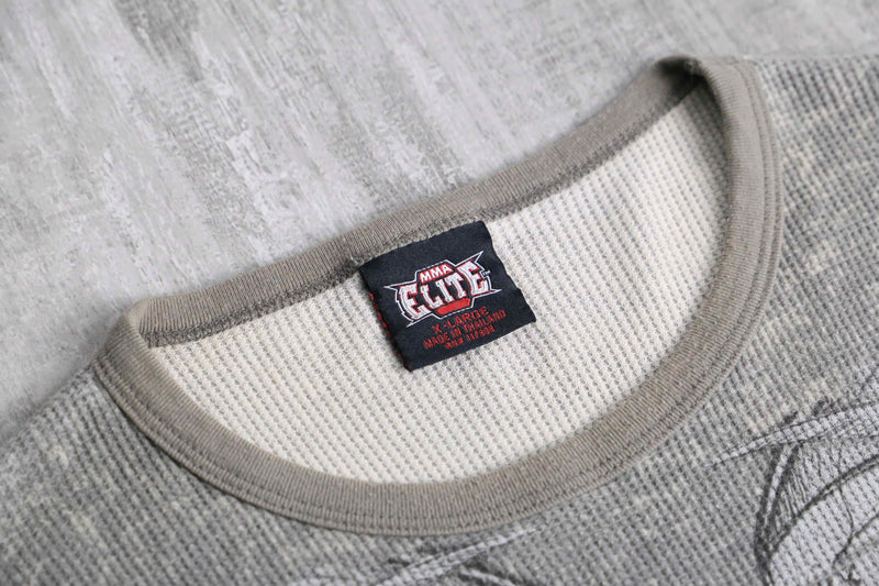 y2k design waffle textile L/S tee