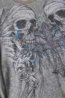 y2k design waffle textile L/S tee