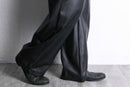 black fake leather wide straight pants