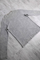 y2k design waffle textile L/S tee