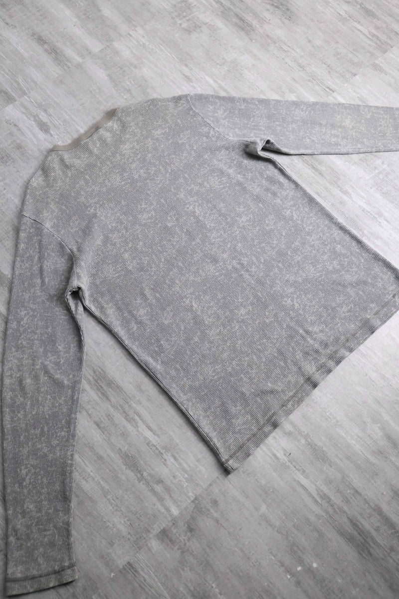 y2k design waffle textile L/S tee