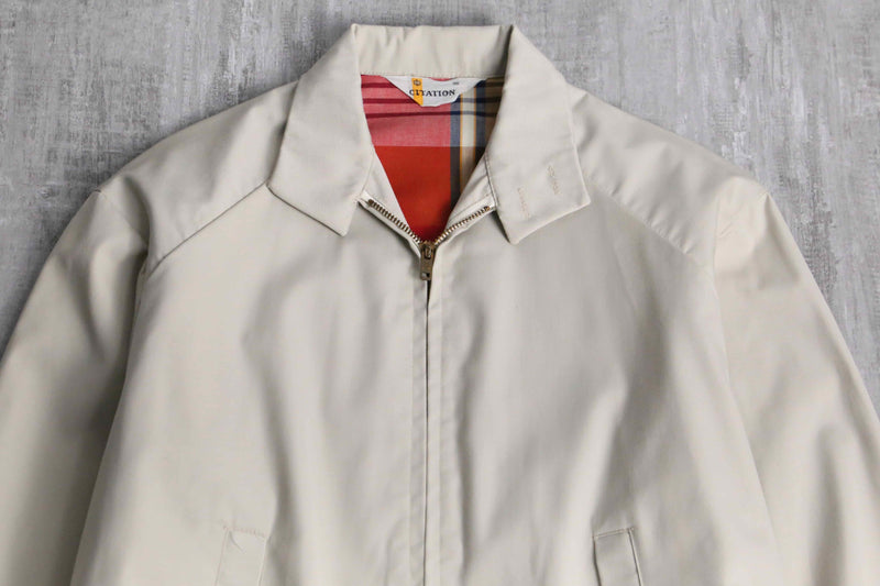 70's ivory harrington jacket
