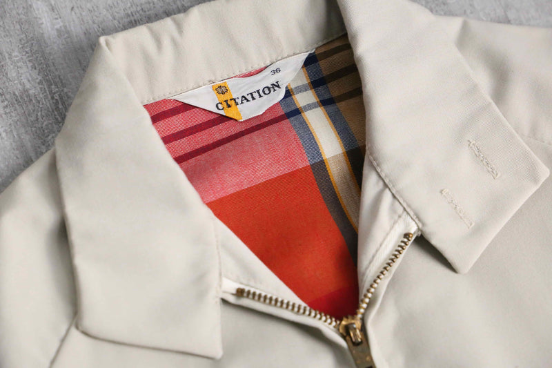 70's ivory harrington jacket