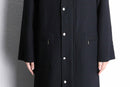 black single long hood coat