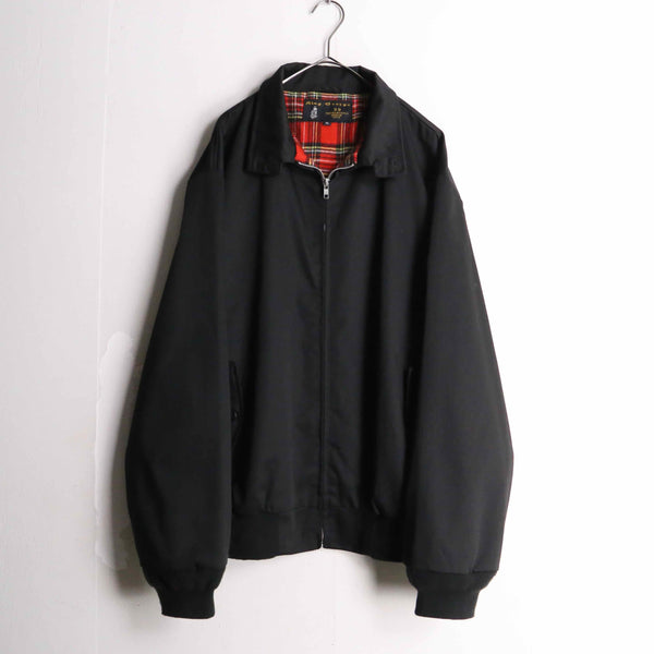 black color cotton & poly Harrington jacket