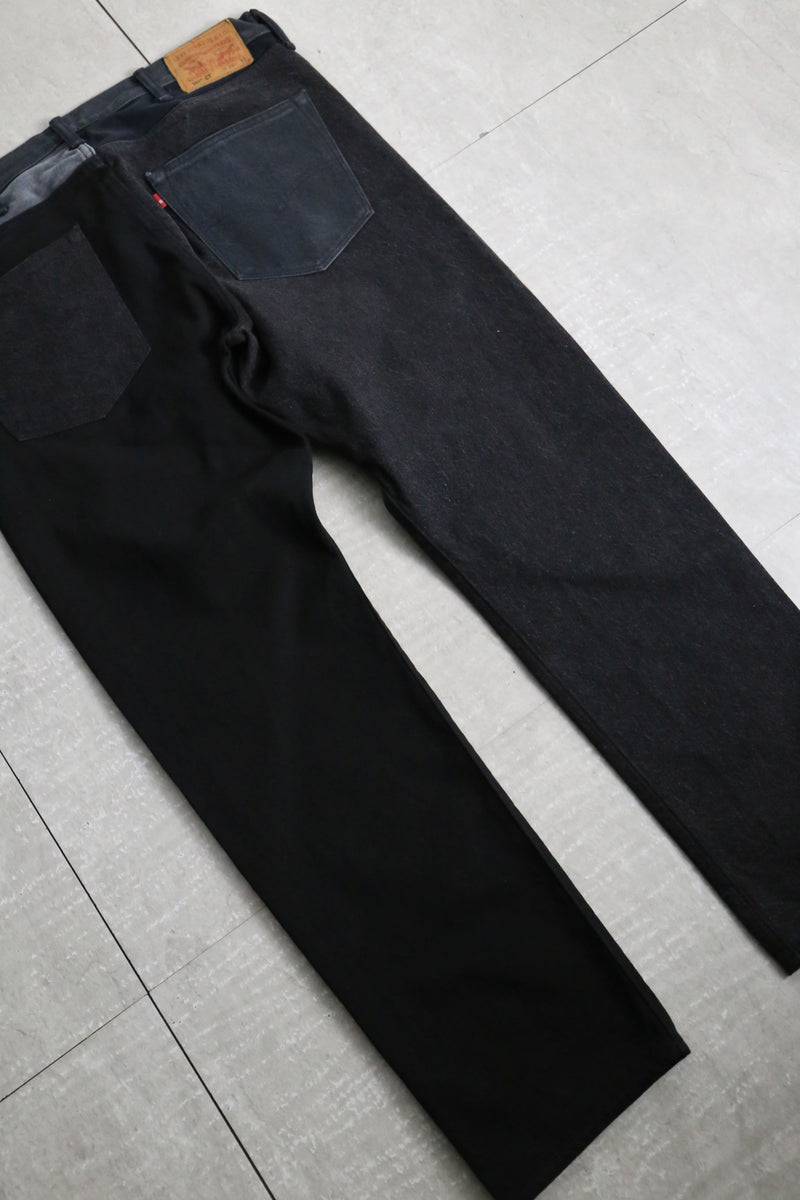 “Levi’s” 501 black switch design denim pants