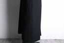 black single long hood coat