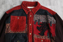 "Re:make" sweat docking design corduroy jacket