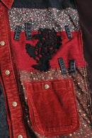 "Re:make" sweat docking design corduroy jacket