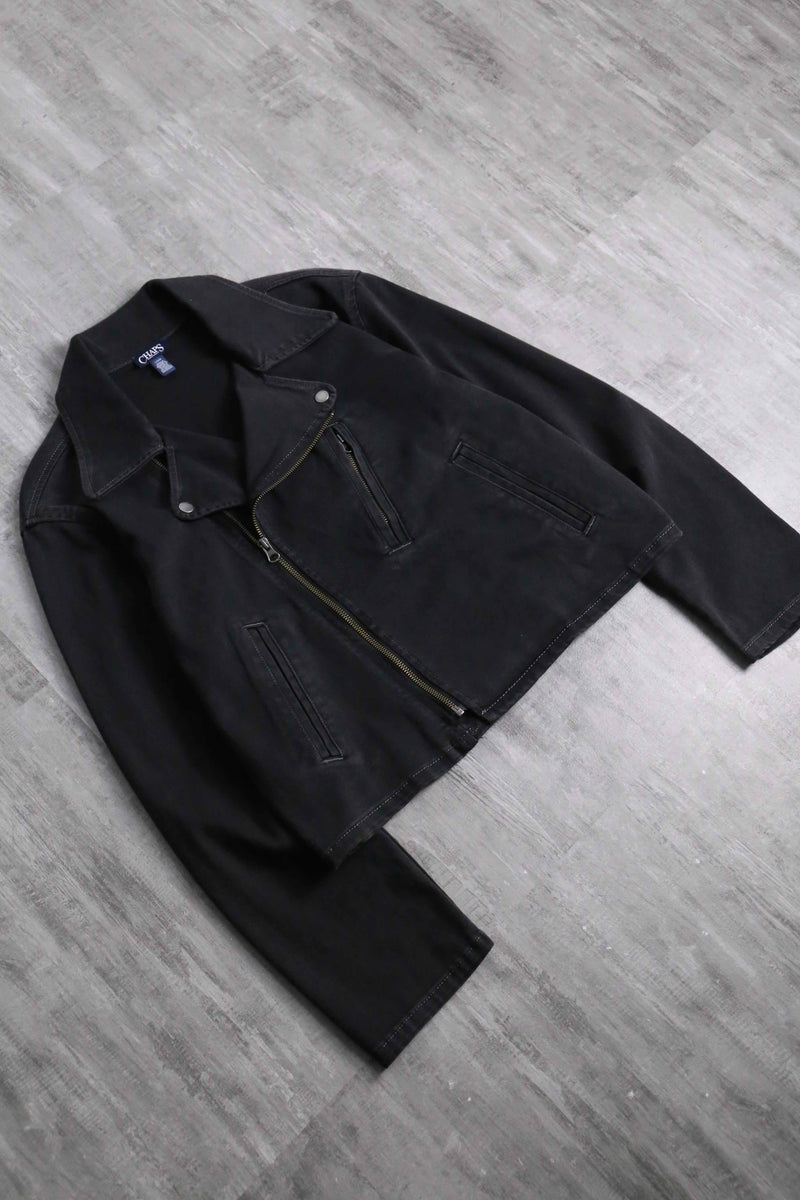 cotton double riders jacket
