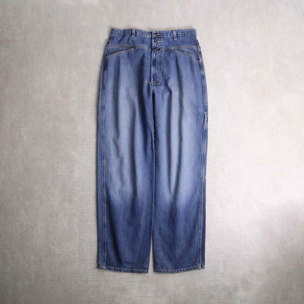 "MARITHE + FRANCOIS GIRBAUD" wide baggy tapered wash denim pants
