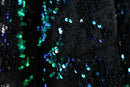 green sequins black zip up blouson