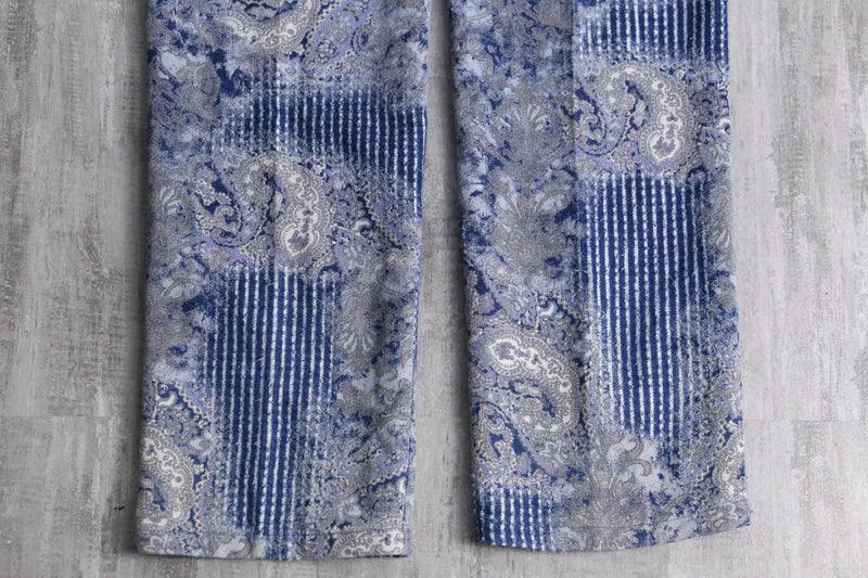"Gotcha Covered" brushed design ethnic denim easy pants