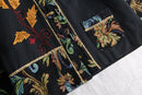 95-00s “Parsley & Sage” flower emb gobelin switch duffle jacket