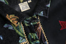 95-00s “Parsley & Sage” flower emb gobelin switch duffle jacket