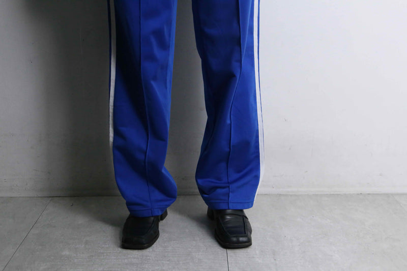 "adidas" three line design blue track pants