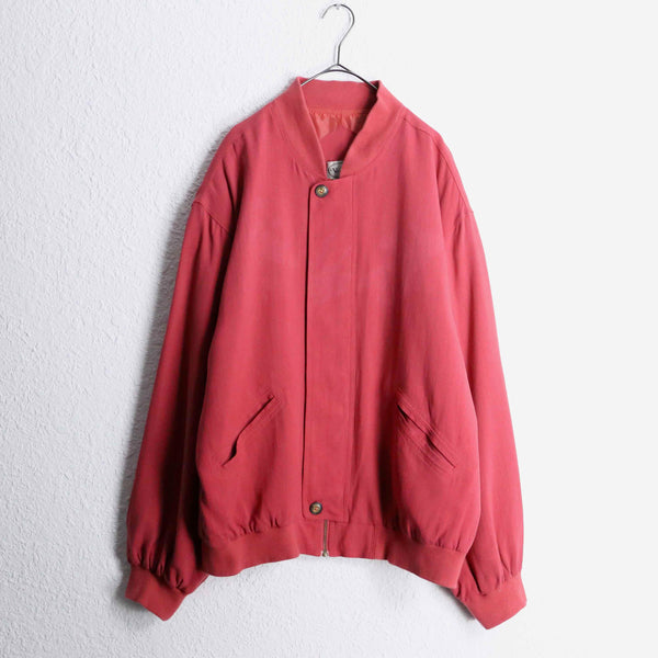 red color silk blouson