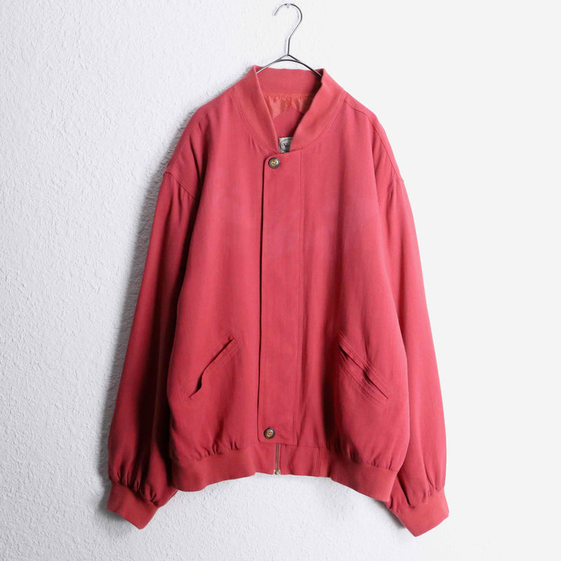 red color silk blouson