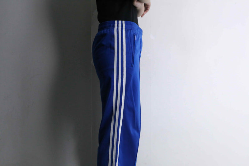 "adidas" three line design blue track pants