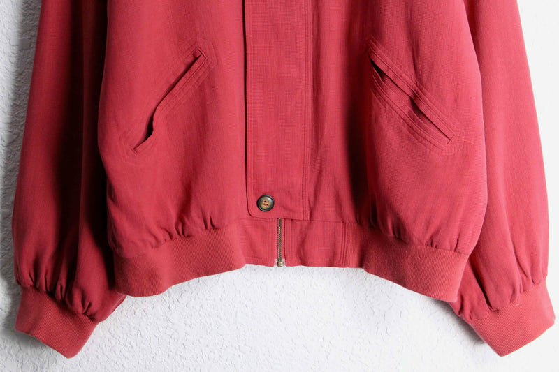 red color silk blouson