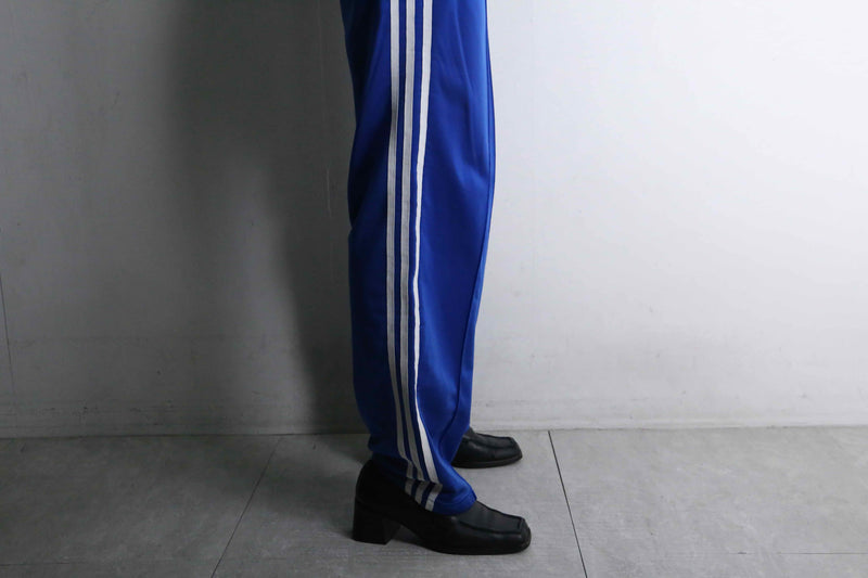 "adidas" three line design blue track pants