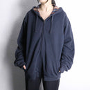 “L.L.Bean” navy cotton zip hoodie
