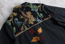 95-00s “Parsley & Sage” flower emb gobelin switch duffle jacket
