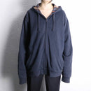 “L.L.Bean” navy cotton zip hoodie