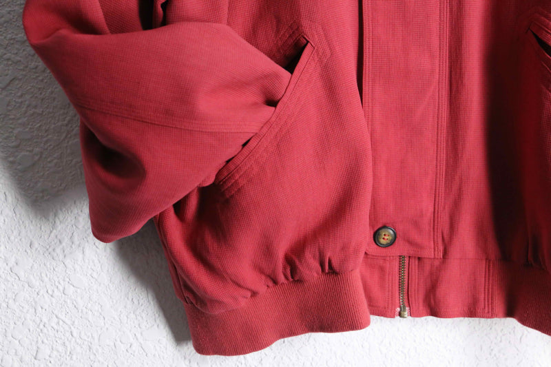 red color silk blouson