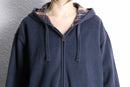 “L.L.Bean” navy cotton zip hoodie