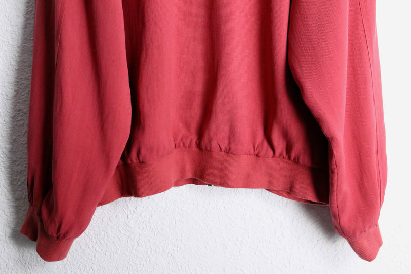 red color silk blouson