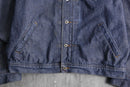 “GUESS” metallic indigo loose denim jacket