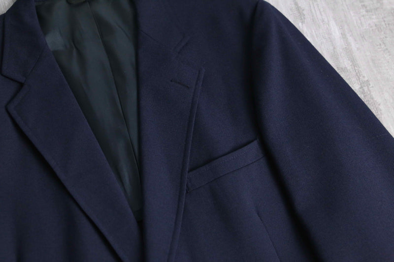 navy color 2 gold button single blazer