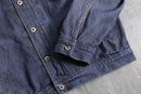 “GUESS” metallic indigo loose denim jacket