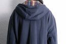 “L.L.Bean” navy cotton zip hoodie