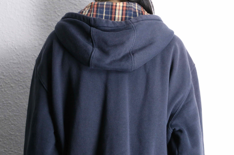 “L.L.Bean” navy cotton zip hoodie