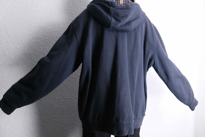 “L.L.Bean” navy cotton zip hoodie