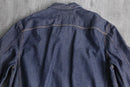 “GUESS” metallic indigo loose denim jacket