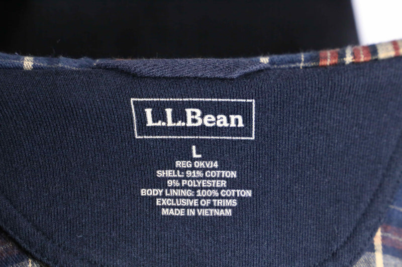 “L.L.Bean” navy cotton zip hoodie