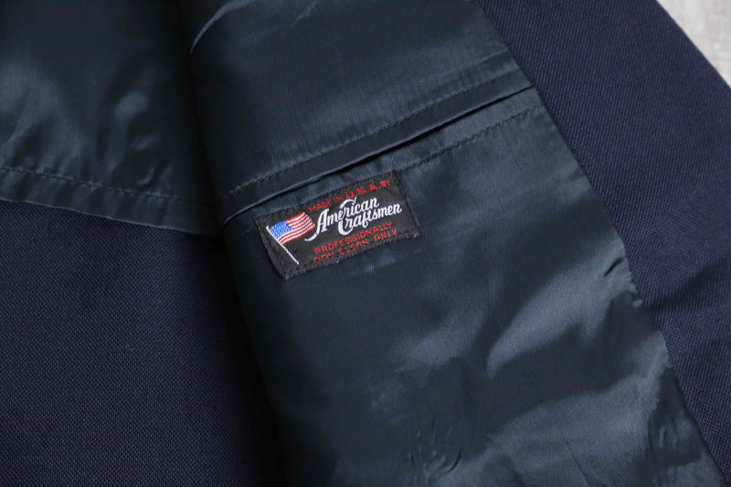 navy color 2 gold button single blazer