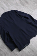 navy color 2 gold button single blazer