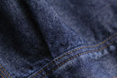 “GUESS” metallic indigo loose denim jacket