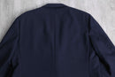 navy color 2 gold button single blazer