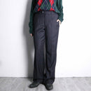 black red stripe wool trousers