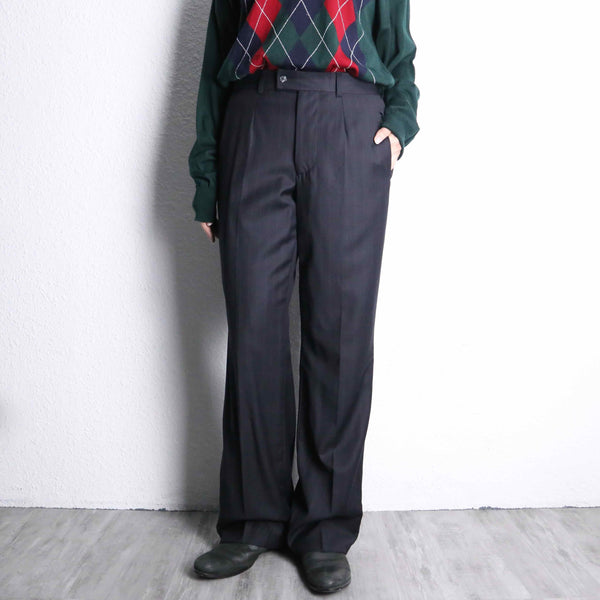 black red stripe wool trousers