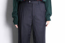 black red stripe wool trousers