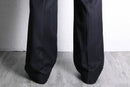 black red stripe wool trousers