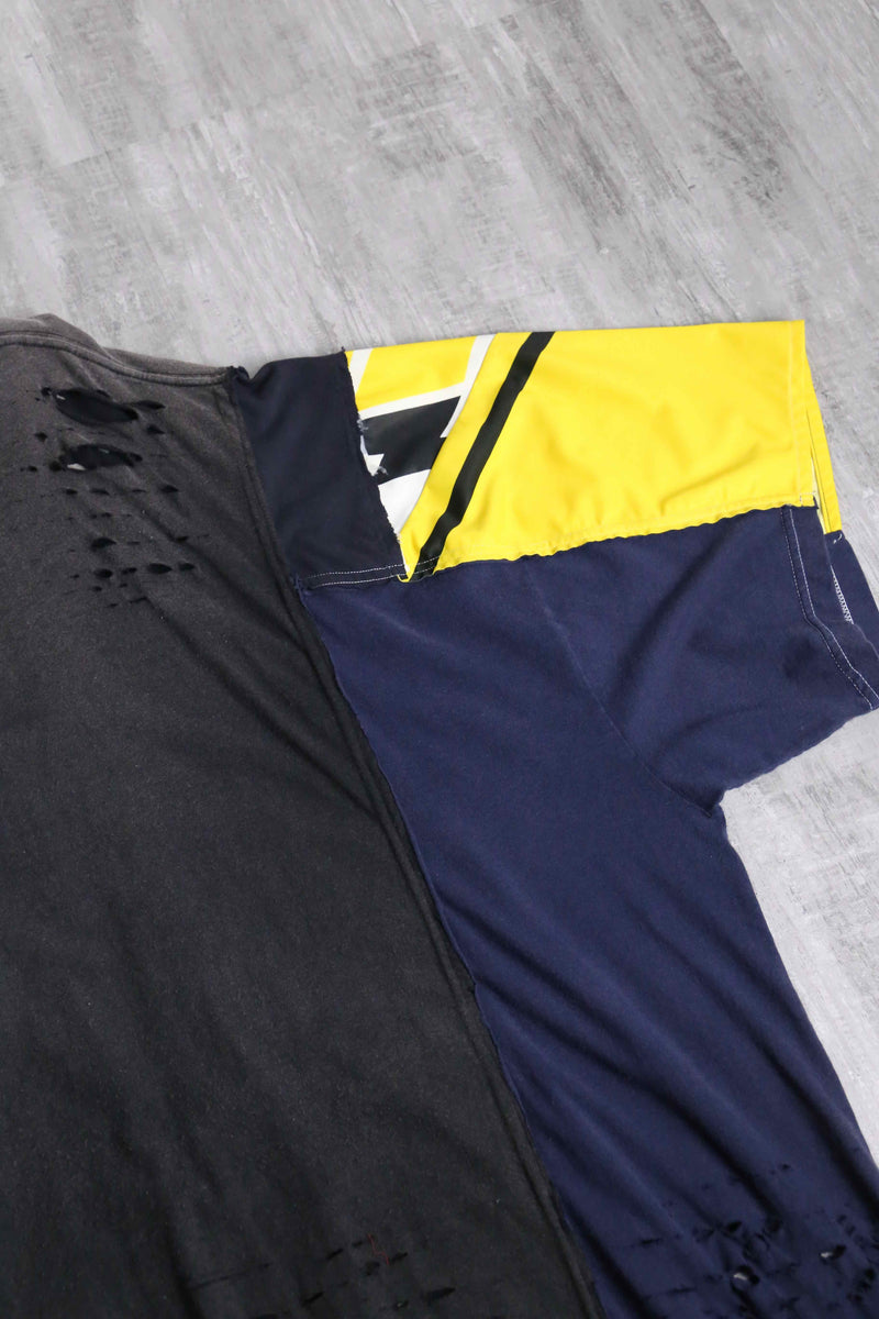 "Re:make" destroy&stitch design docking wide Tee
