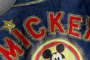 mickey mouse colorful lame denim jacket
